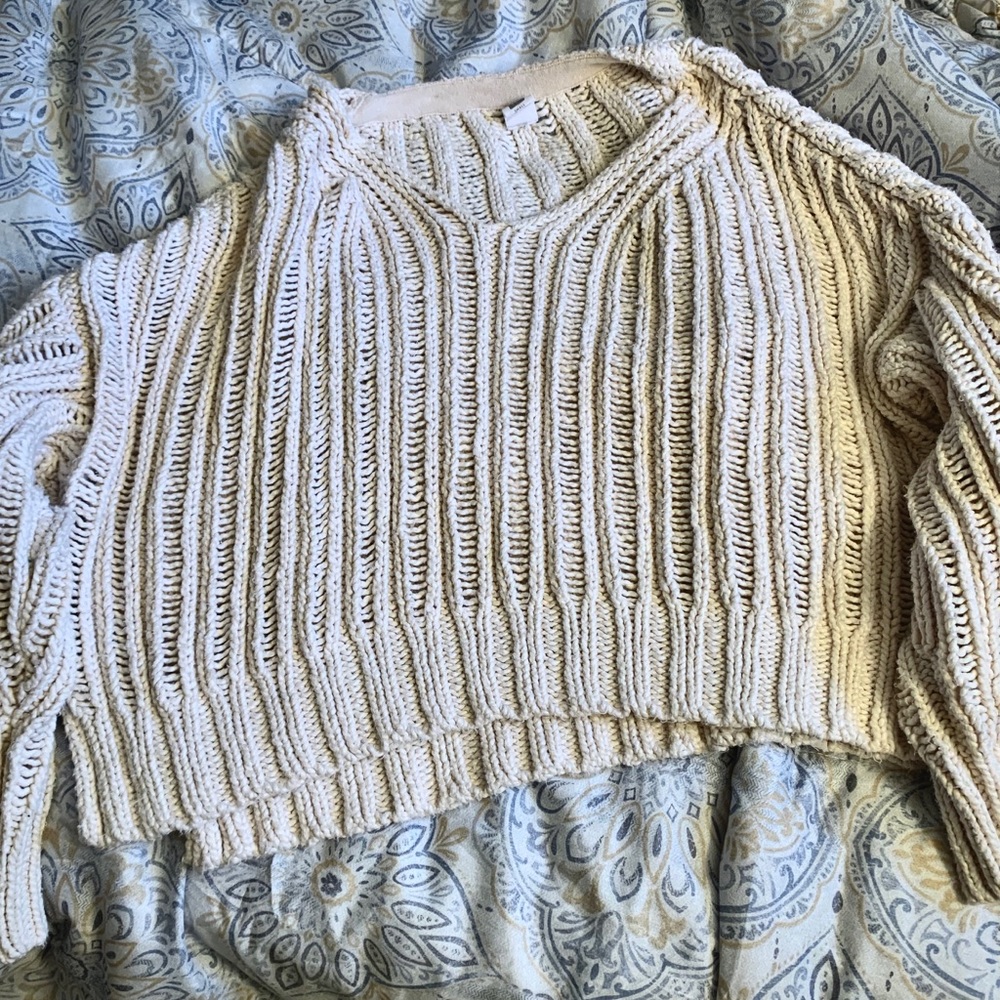 Cream knit sweater